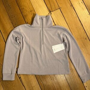 Athleta Women’s NWT Seasoft 1/4 Zip Light Lavender Pullover Sweater